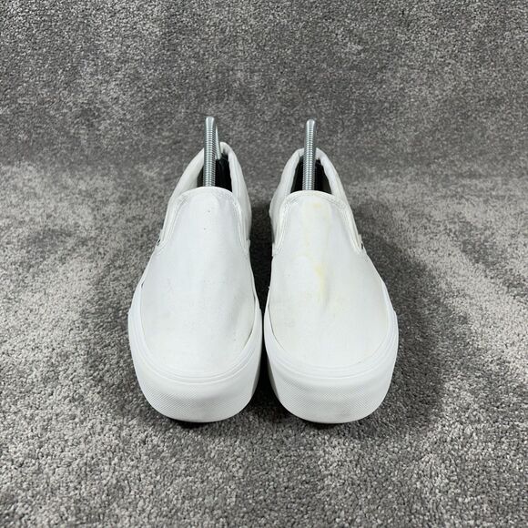 Vans Stackform Mens Sz 8 Women’s Sz 9.5 White Slip-On Platform Casual Shoes Used - Picture 3 of 11